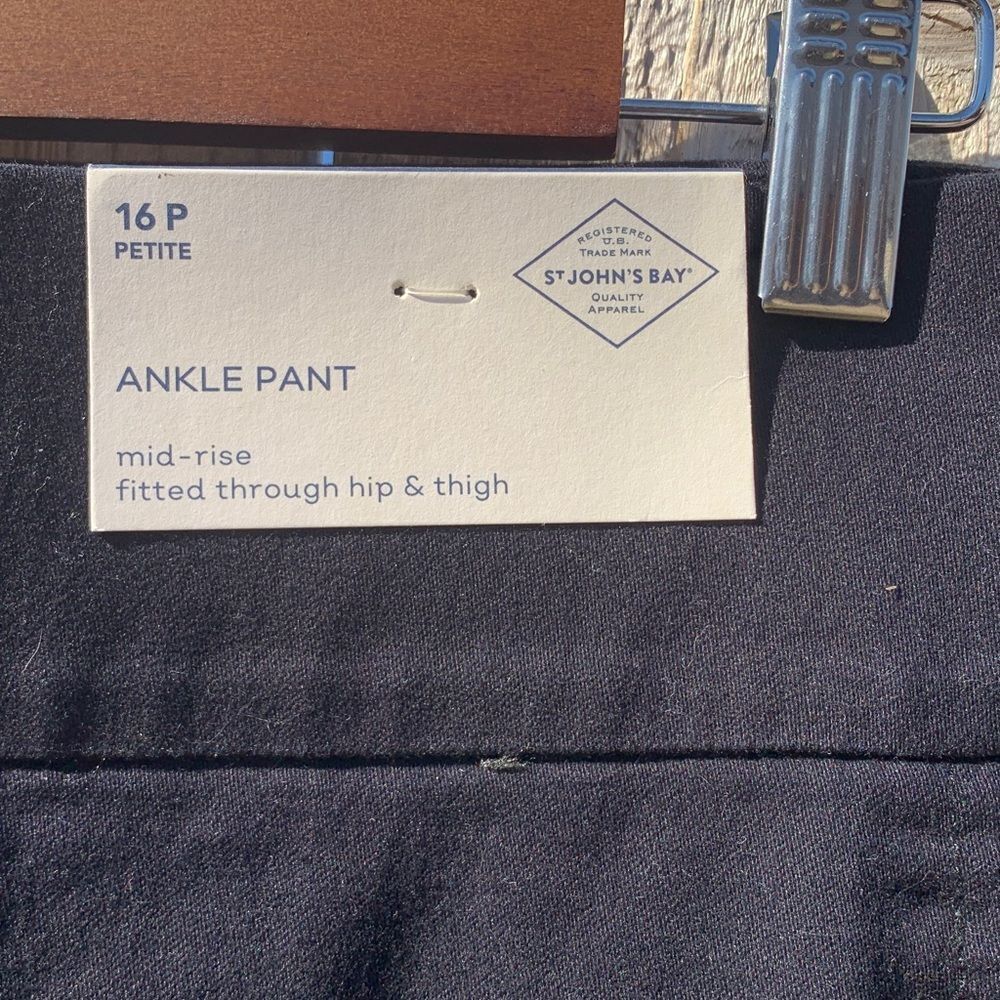 Take 50% OFF- St. John's Bay Black Ankle Pants, Size-16P - Picture 6 of 11